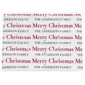 メリーパーソナライズされたクリスマスの家族の名前 ラージペーパーバッグ (正面)