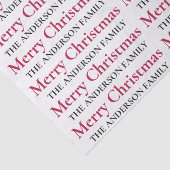 メリーパーソナライズされたクリスマスの家族の名前 薄葉紙 (詳細)