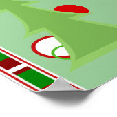 メリーパーソナライズされたクリスマスの旗 ポスター (角)