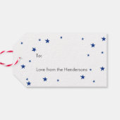 メリーパーソナライズされたクリスマスの星空のプレゼントラベル ギフトタグ (裏面横)