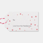 メリーパーソナライズされたクリスマスの星空のプレゼントラベル ギフトタグ (裏面横)