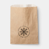 メリーパーソナライズされたクリスマスの雪片 フェイバーバッグ (正面)