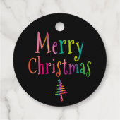 メリーパーソナライズされたクリスマスカラフル フェイバータグ (裏面)