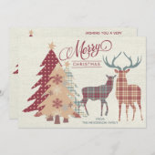 メリーパーソナライズされたクリスマスカントリープレイズカード シーズンカード (正面/裏面)