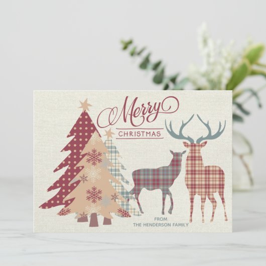 メリーパーソナライズされたクリスマスカントリープレイズカード シーズンカード (スタンド正面)