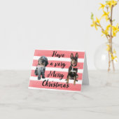 メリーパーソナライズされたクリスマスカード カード (黄色い花)