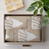 メリーパーソナライズされたクリスマスクラフトモノグラムツリー 薄葉紙 (ギフト)