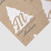 メリーパーソナライズされたクリスマスクラフトモノグラムツリー 薄葉紙 (詳細)