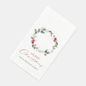 メリーパーソナライズされたクリスマスゲストタオル (コーナー)