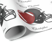 メリーパーソナライズされたクリスマススポーツ ラッピングペーパー (ロールコーナー)