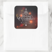 メリーパーソナライズされたクリスマスツリーシールシール スクエアシール (バッグ)