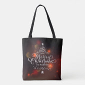 メリーパーソナライズされたクリスマスツリートートバッグ トートバッグ (裏面)