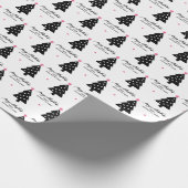 メリーパーソナライズされたクリスマスツリー&スターズホリデー ラッピングペーパー (角)