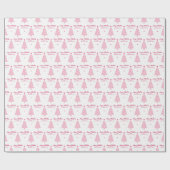 メリーパーソナライズされたクリスマスツリー&スターズホリデー ラッピングペーパー (フラット)