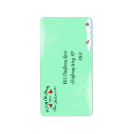 メリーパーソナライズされたクリスマステーマ住所 シール