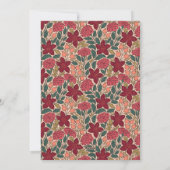 メリーパーソナライズされたクリスマスフローラ シーズンカード (裏面)