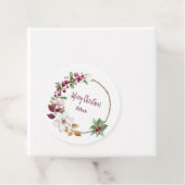 メリーパーソナライズされたクリスマスリースと年 フェイバータグ (インサイチュ)