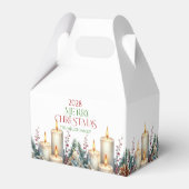 メリーパーソナライズされたクリスマスレトロタイポグラフィ フェイバーボックス (裏面サイド)