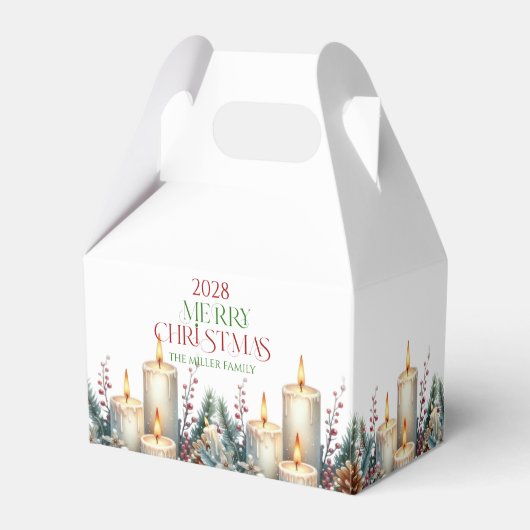 メリーパーソナライズされたクリスマスレトロタイポグラフィ フェイバーボックス (裏面サイド)