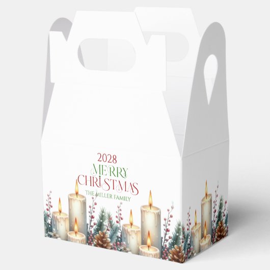 メリーパーソナライズされたクリスマスレトロタイポグラフィ フェイバーボックス (オープン)