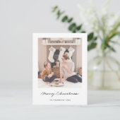 メリーパーソナライズされたクリスマス写真はがき シーズンポストカード (スタンド正面)