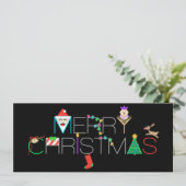 メリーパーソナライズされたクリスマス写真 シーズンカード (スタンド正面)