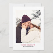 メリーパーソナライズされたクリスマス写真 シーズンカード (正面)