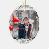 メリーパーソナライズされたクリスマス写真 セラミックオーナメント (右)