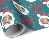 メリーパーソナライズされたクリスマス写真 ラッピングペーパー (ロールコーナー)
