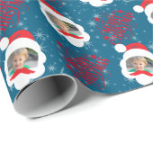 メリーパーソナライズされたクリスマス写真 ラッピングペーパー (ロールコーナー)