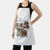 「メリーパーソナライズされたクリスマス四枚組コラージュ エプロン (インサイチュ)