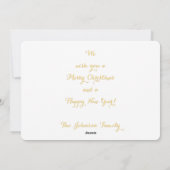 メリーパーソナライズされたクリスマス家族の写真ハッピー シーズンカード (裏面)