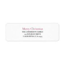 メリーパーソナライズされたクリスマス差出人住所ラベル