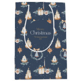 メリーパーソナライズされたクリスマス抱き枕 ミディアムペーパーバッグ (正面)