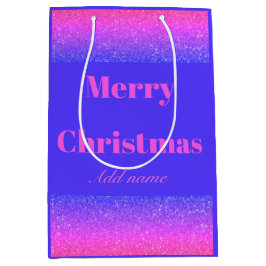 メリーパーソナライズされたクリスマス抱き枕 ミディアムペーパーバッグ