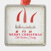 メリーパーソナライズされたクリスマス格言 メタルオーナメント (正面)