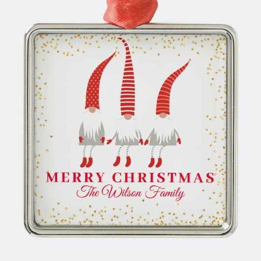 メリーパーソナライズされたクリスマス格言 メタルオーナメント (正面)