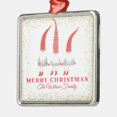 メリーパーソナライズされたクリスマス格言 メタルオーナメント (左)