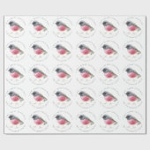 メリーパーソナライズされたクリスマス水彩鳥 ラッピングペーパー (フラット)