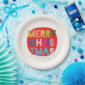 メリーパーソナライズされたクリスマス紙プレート ペーパープレート (パーティー)