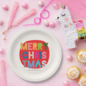 メリーパーソナライズされたクリスマス紙プレート ペーパープレート (パーティー)