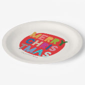 メリーパーソナライズされたクリスマス紙プレート ペーパープレート (アングル)