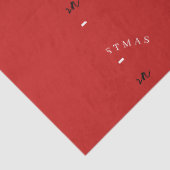 メリーパーソナライズされたクリスマス赤モノグラム 薄葉紙 (詳細)