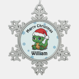 メリーパーソナライズされたクリスマス雪片オーナメント スノーフレークピューターオーナメント