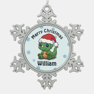 メリーパーソナライズされたクリスマス雪片オーナメント スノーフレークピューターオーナメント