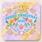 メリーパーソナライズされたクリスマス2023 コースター (正面)