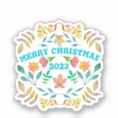 メリーパーソナライズされたクリスマス2023 シール (正面)