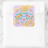 メリーパーソナライズされたクリスマス2023 スクエアシール (バッグ)