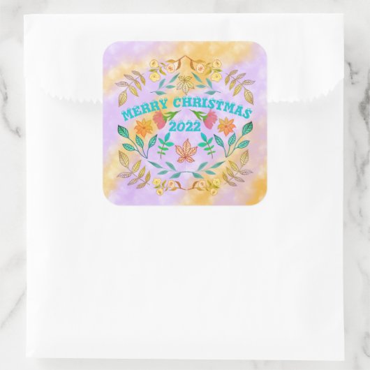 メリーパーソナライズされたクリスマス2023 スクエアシール (バッグ)