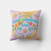 メリーパーソナライズされたクリスマス20XX クッション (裏面)